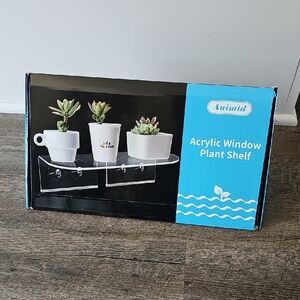 Acrylic Window Plant Shelf - Clear X2